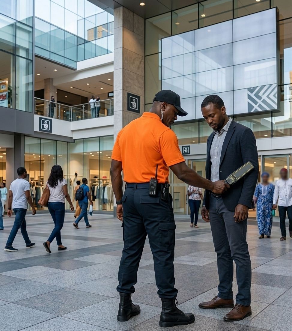 BVL guard managing access control in a high traffic commercial zone